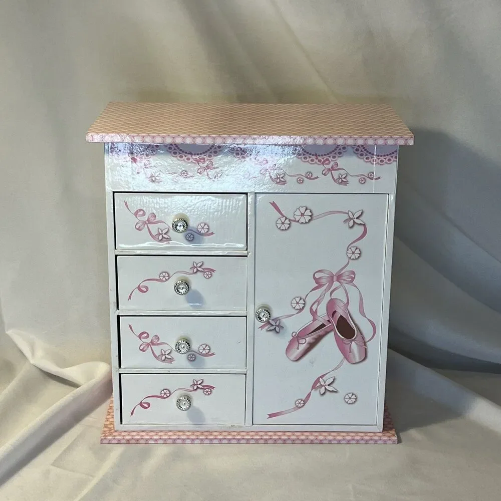 Mele & Co. Cristiana Ballet Slippers White Musical Jewelry Box